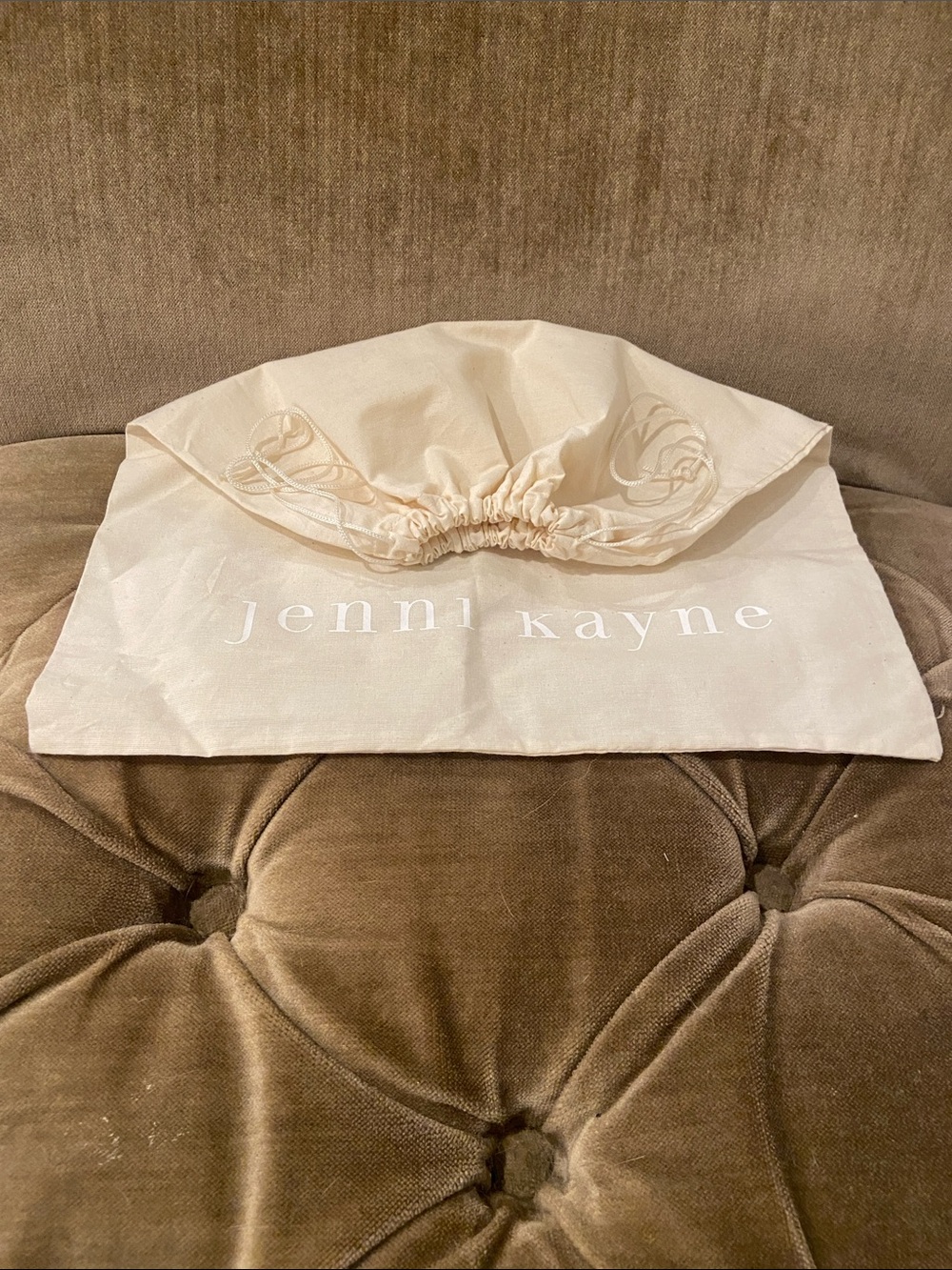 Jenni Kayne Natural Canvas Drawstring Storage Bag size 14/14 - Picture 6 of 6